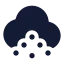 Cloudhailstone icon with solid rounded style