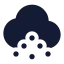 Cloudhailstone icon with solid sharp style
