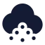 Cloudhailstone icon with solid standard style