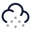 Cloudhailstone icon with twotone rounded style