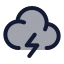 Cloudlightning icon with duotone standard style