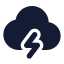 Cloudlightning icon with solid standard style