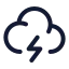 Cloudlightning icon with stroke standard style