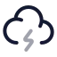 Cloudlightning icon with twotone rounded style