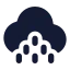 Cloudlittlerain icon with solid rounded style