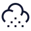Cloudlittlerain icon with stroke sharp style