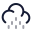 Cloudlittlerain icon with twotone rounded style
