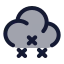Cloudlittlesnow icon with duotone standard style