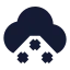 Cloudlittlesnow icon with solid sharp style