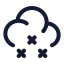 Cloudlittlesnow icon with stroke rounded style