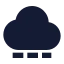 Cloudloading icon with solid sharp style