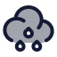 Cloudmidrain icon with duotone rounded style