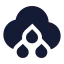 Cloudmidrain icon with solid sharp style