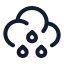 Cloudmidrain icon with stroke rounded style
