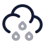 Cloudmidrain icon with twotone rounded style