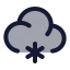 Cloudmidsnow icon with duotone rounded style