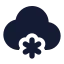 Cloudmidsnow icon with solid standard style