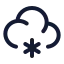 Cloudmidsnow icon with stroke rounded style
