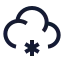 Cloudmidsnow icon with stroke sharp style
