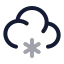 Cloudmidsnow icon with twotone rounded style