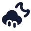 Cloudmoonrain icon with solid rounded style