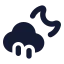 Cloudmoonrain icon with solid rounded style