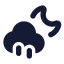 Cloudmoonrain icon with solid standard style