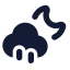 Cloudmoonrain icon with solid standard style