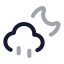 Cloudmoonrain icon with twotone rounded style