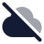 Cloudoff icon with bulk rounded style