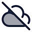 Cloudoff icon with duotone rounded style