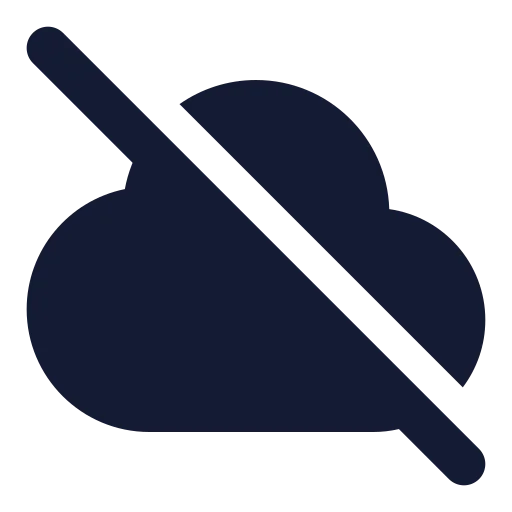 Cloud Off Icon in Solid Rounded style