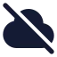 Cloudoff icon with solid rounded style