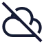 Cloudoff icon with stroke sharp style
