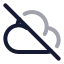 Cloudoff icon with twotone rounded style