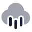 Cloudrain icon with bulk rounded style