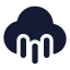 Cloudrain icon with solid rounded style