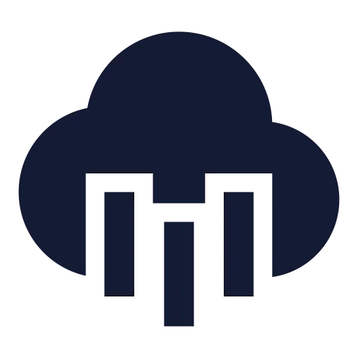 Cloud Rain Icon in Solid Sharp style