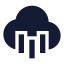 Cloudrain icon with solid sharp style