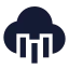 Cloudrain icon with solid sharp style