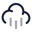 Cloudrain icon with twotone rounded style