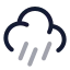 Cloudrainwind icon with twotone rounded style