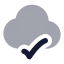 Cloudsavingdone icon with bulk rounded style