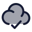 Cloudsavingdone icon with duotone standard style