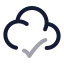 Cloudsavingdone icon with twotone rounded style