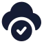 Cloudsavingdone icon with solid standard style