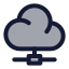 Cloudserver icon with duotone standard style