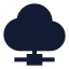 Cloudserver icon with solid sharp style