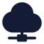 Cloudserver icon with solid standard style