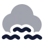 Cloudslowwind icon with bulk rounded style